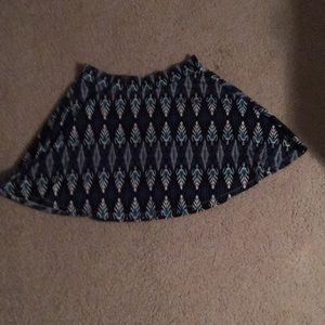 Navy blue, turquoise, and white skirt